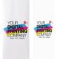 Two retractable banner stands with digital printing company branding on a white background